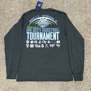 ACC Basketball Tournament Shirt Mens Small Gray 2023 New York Life Long Sleeve